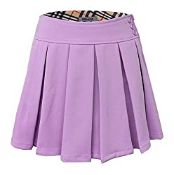 RRP £17.23 Bienzoe Girl's Stretchy Pleated Adjust Waist School Uniforms Skirt Cassis Age 12
