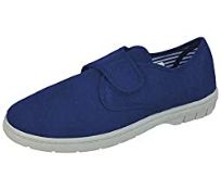 RRP £11.99 Mens Canvas Touch Close Memory Foam Comfort Plimsoll