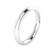 RRP £34.99 Unisex Sterling Silver 3mm Super Heavy Court Shape Polished Wedding Ring (R)