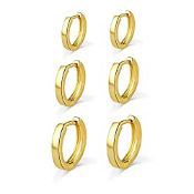 RRP £12.06 Silver / Gold Huggie Hoop Earrings Set | Mini Cartilage