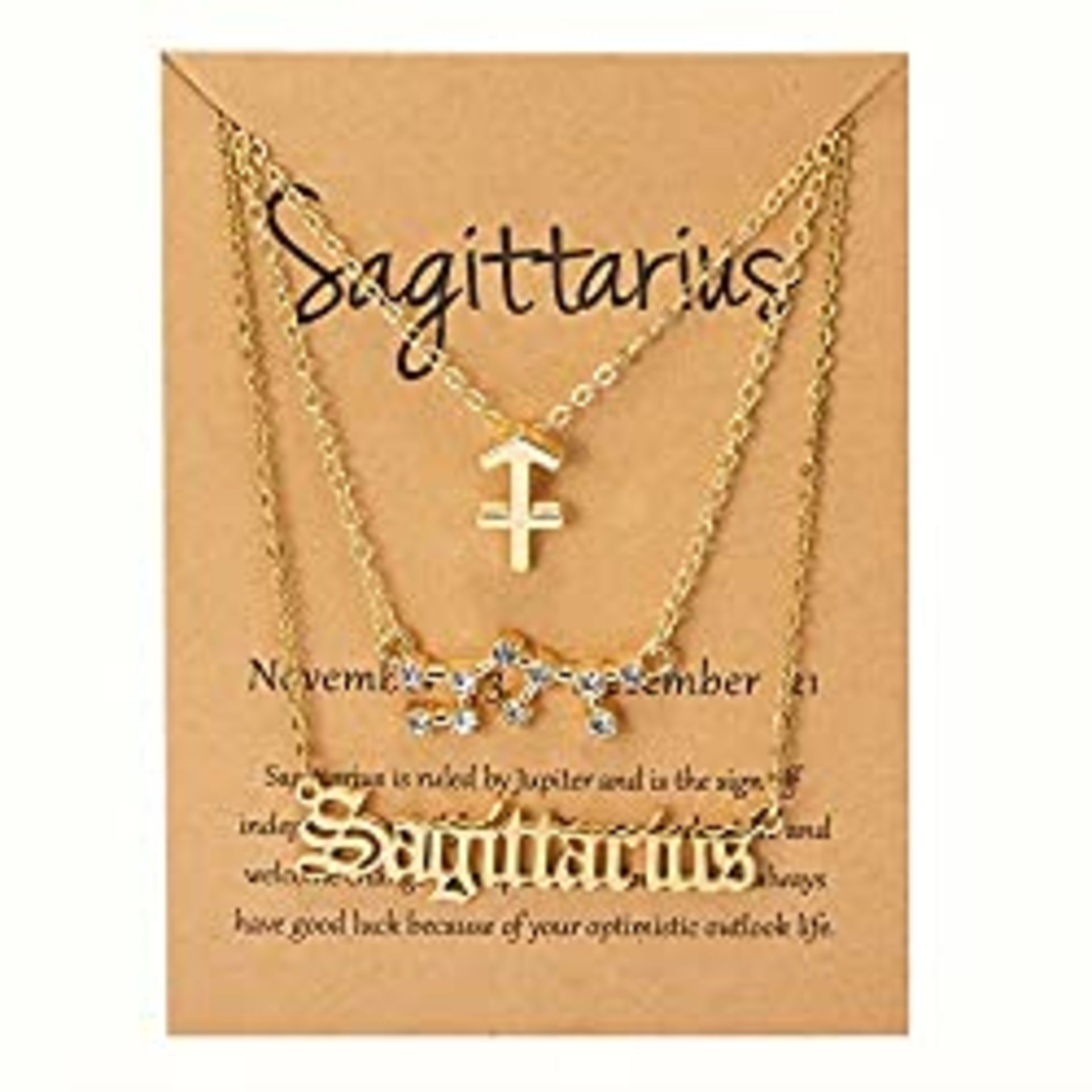 RRP £7.99 3Pcs Zodiac Necklace 12 Constellation Sign Necklace