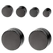 RRP £11.99 Aroncent 8pcs Black Circle Magnetic Clip On Non Piercing