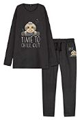 RRP £11.99 CityComfort Ladies Pyjamas - Sloth PJs for Women (S, Dark Grey)