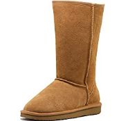 RRP £50.99 Everhealth Women s Snow Boots Tall High Leather Winter Boots Fur-Lined