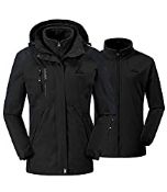 RRP £53.99 donhobo Womens 3 In 1 Jackets Fleece Ski Jacket Softshell Medium