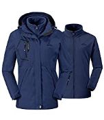 RRP £38.29 donhobo Womens 3 In 1 Jackets Fleece Ski Jacket Softshell Size XL