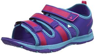 Merrell Kids' Hydro Creek Ankle Strap Sandals, Multicolour (Purple/Multi), 12 (31 EU) RRP £20