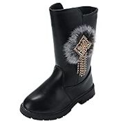 RRP £23.99 Girl Boot Fur Lined Snow Boots Warm High Boots with
