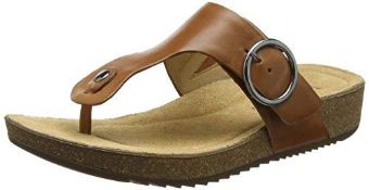 Hotter Women's Resort Flip Flops, Brown (Dk Tan), 5 UK RRP £48Condition ReportBRAND NEW BOXED