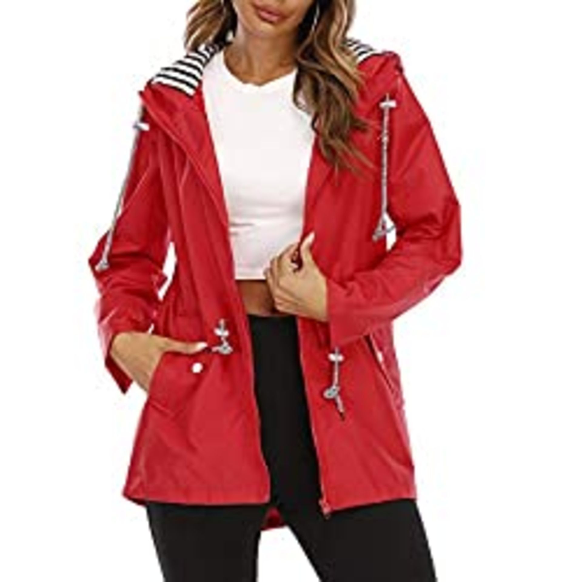 RRP £32.99 Vertvie Women's Waterproof Windproof Jacket Lightweight