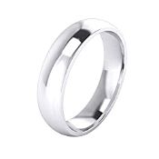 RRP £38.99 Unisex Sterling Silver 5mm Super Heavy Court Shape Polished Wedding Ring (X)