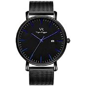 RRP £26.64 Vigor Rigger Watches Mens Ultra Thin Watch Women Black