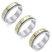 RRP £8.99 Senteria 3 Pcs Spinner Rings Anxiety Rings for Women