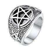 RRP £12.91 FaithHeart Wicca Pentagram Ring for Boys