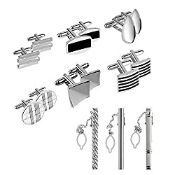 RRP £10.99 TUPARKA Cufflinks and Tie Clips Gift Set for Men Personalised
