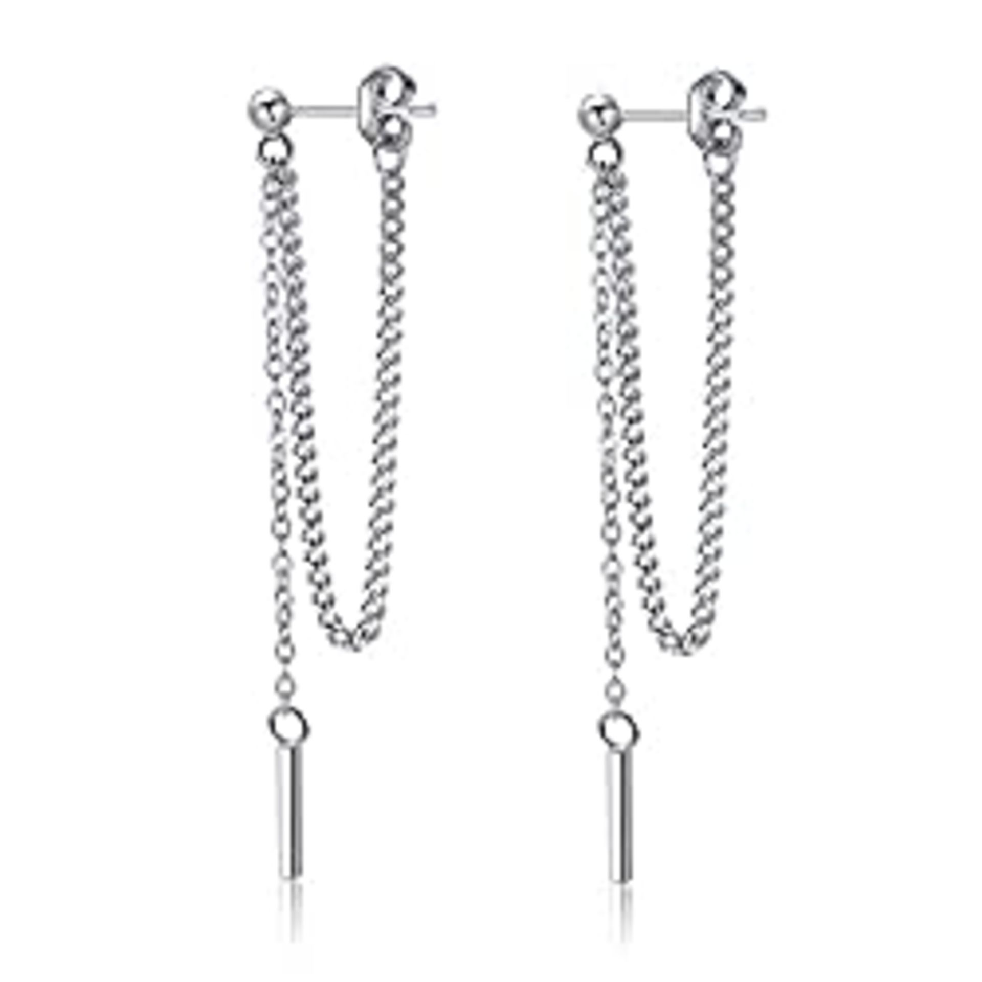 RRP £14.99 SLUYNZ 925 Sterling Silver Bar Dangle Earrings for