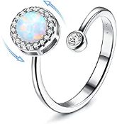 RRP £12.98 MILACOLATO 925 Sterling Silver Fidget Rings For Women