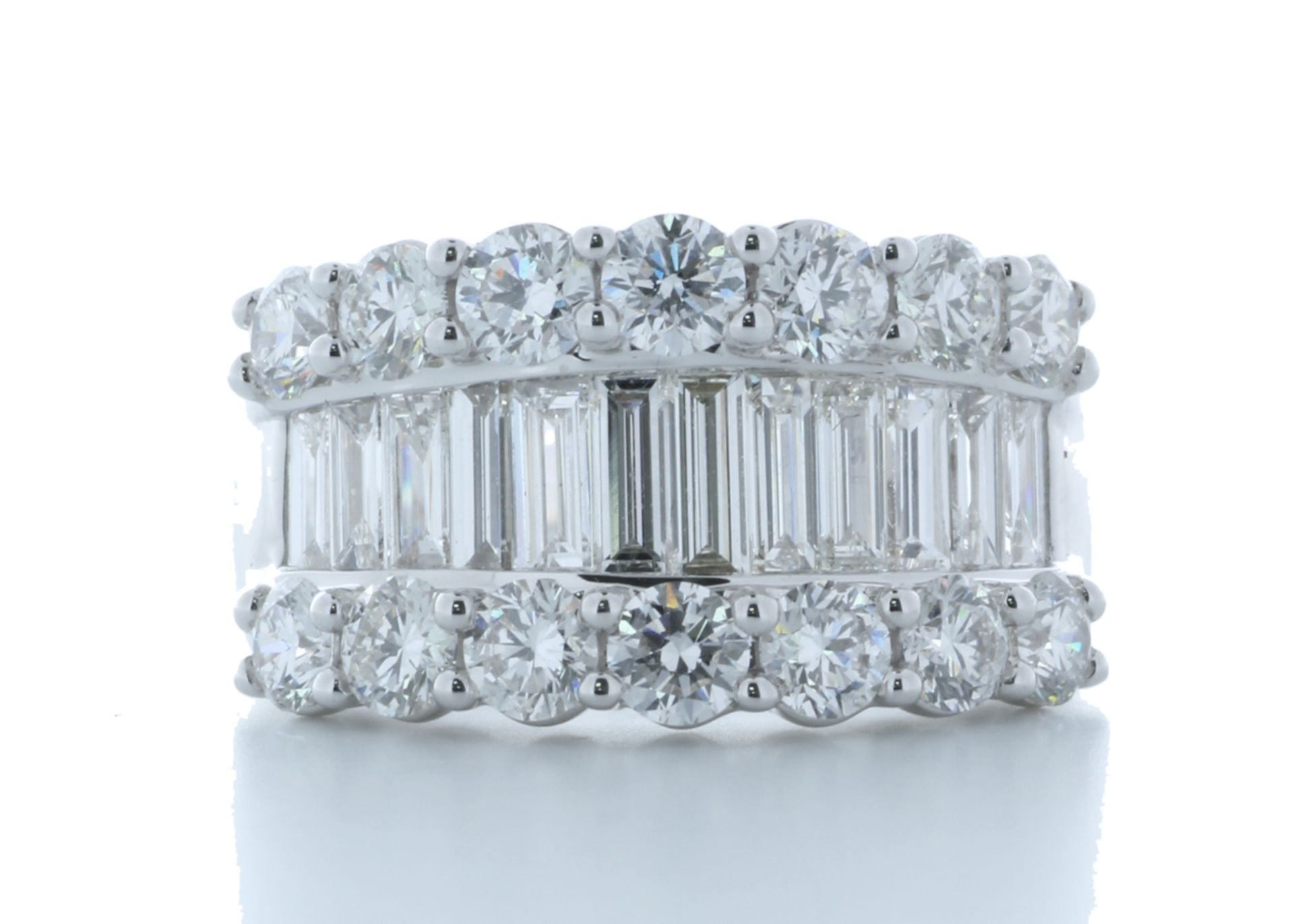 18ct White Gold Channel Set Semi Eternity Diamond Ring 2.97 Carats - Valued by AGI £22,450.00 - 18ct