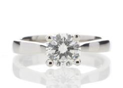 Platinum Single Stone Wire Set Diamond Ring 1.01 Carats - Valued by GIE £58,000.00 - A stunning