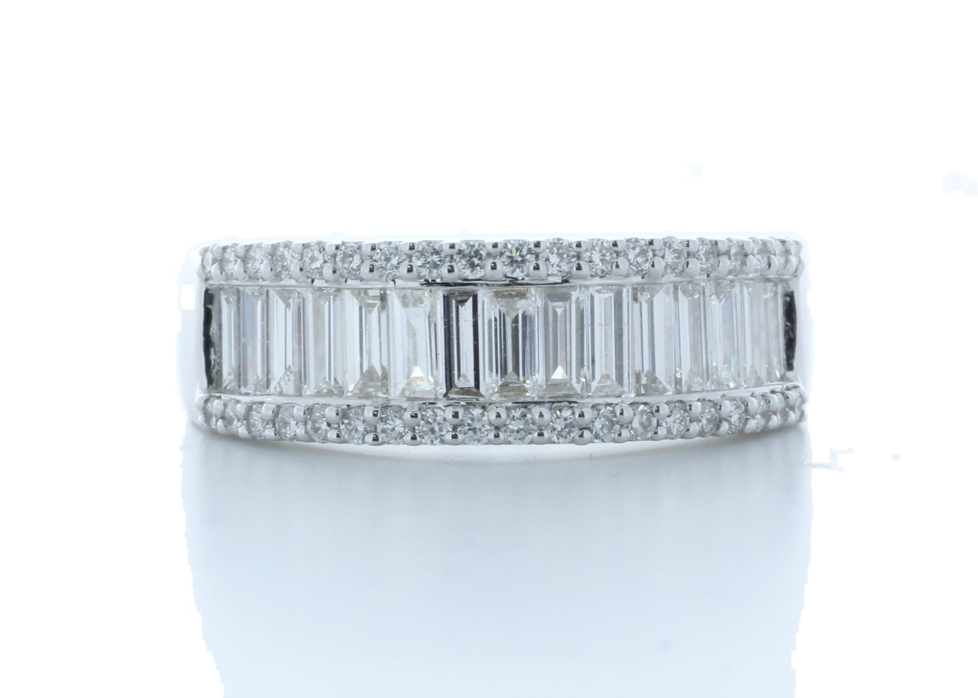 18ct White Gold Channel Set Semi Eternity Diamond Ring 1.07 Carats - Valued by AGI £8,300.00 -