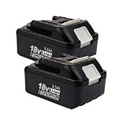 RRP £54.98 VANTTECH 2Pack 5.5Ah BL1860 for 18V Battery