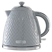 RRP £28.88 Daewoo SDA1820 Argyle 1.7L Plastic Kettle Removable & Washable Limescale Filter