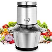 RRP £24.98 Mini Chopper Electric Food Processor with 1.2L Robust Stainless Steel Bowl