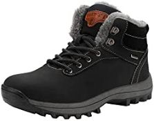 RRP £35.15 Mishansha Winter Snow Boots Mens Womens Lace Up Ankle