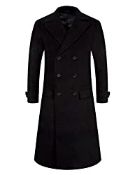 RRP £83.99 APTRO Mens Wool Coats Long Coats Thick Winter Jacket