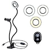 RRP £16.98 K&F Concept Selfie Ring Light with Phone Holder Remote