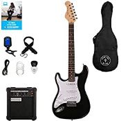 RRP £148.24 Stretton Payne LEFT HANDED ST Electric Guitar Pack with practice amplifier