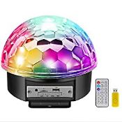 RRP £19.99 MOSFiATA Disco Lights 9 LED Color 12W Disco Ball Sound