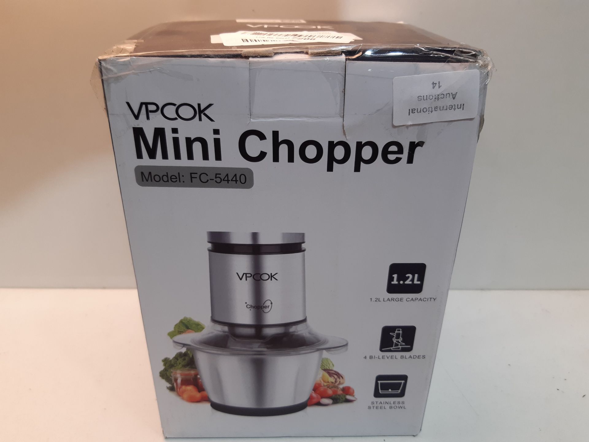 RRP £24.98 Mini Chopper Electric Food Processor with 1.2L Robust Stainless Steel Bowl - Image 2 of 2