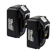 RRP £55.19 VANTTECH 2Pack 5.0Ah BL1850 Lithium-ion Battery for