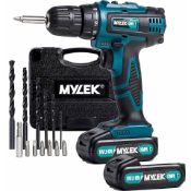 RRP £43.94 Mylek18v li-ion Cordless Drill