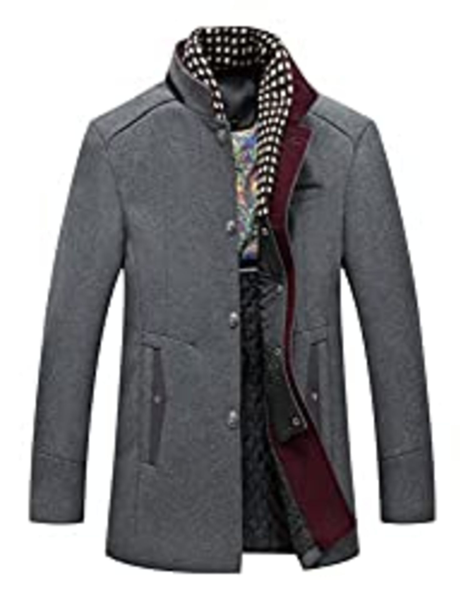 RRP £75.98 APTRO Mens Jacket Winter Wool Coats Warm Casual Overcoat