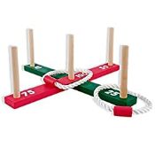 RRP £8.99 Guilty Gadgets GARDEN/OUTDOOR ROPE QUOITS & WOODEN