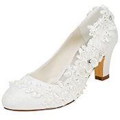 RRP £40.79 Emily Bridal Wedding Shoes Women's Silk Like Satin