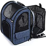 RRP £42.98 pecute Cat Carrier Dog Backpack Expandable
