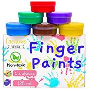 RRP £12.49 Creative Deco Washable Kids Finger Paints Poster Paint