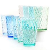 RRP £18.98 Youngever 9 Pack 600ml Re-usable Plastic Tumblers