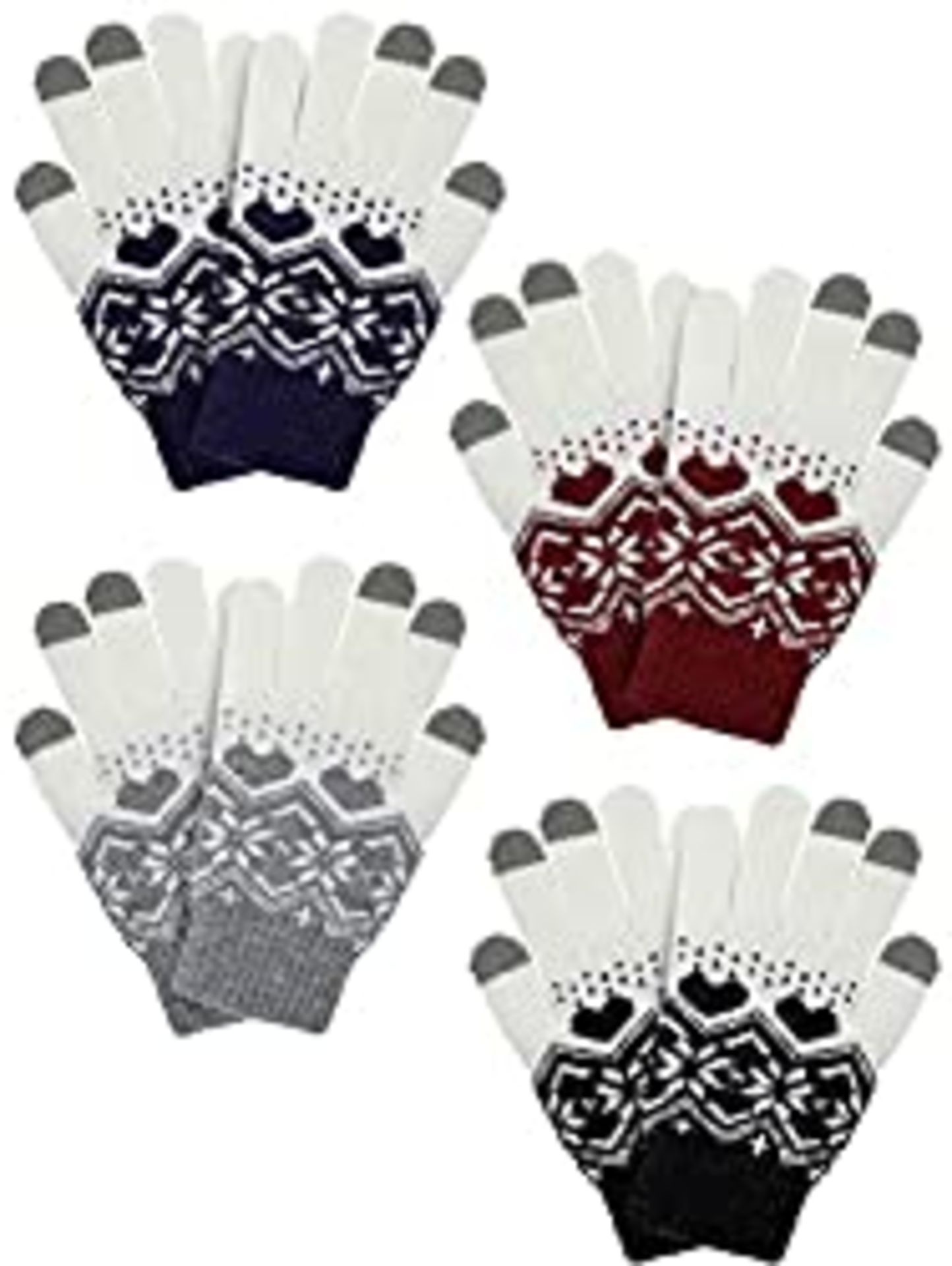 RRP £12.98 Rcanedny 4 Pairs Winter Touch Screen Gloves Texting