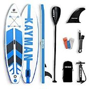 RRP £349.99 KAYMAN Inflatable Stand Up Paddle Board | 6" Thick