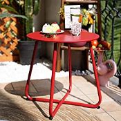 RRP £19.99 BAITUB Side Coffee Table Round Small Metal End Table