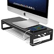 RRP £29.99 Vaydeer Monitor Stand with 4 USB 3.0 Ports