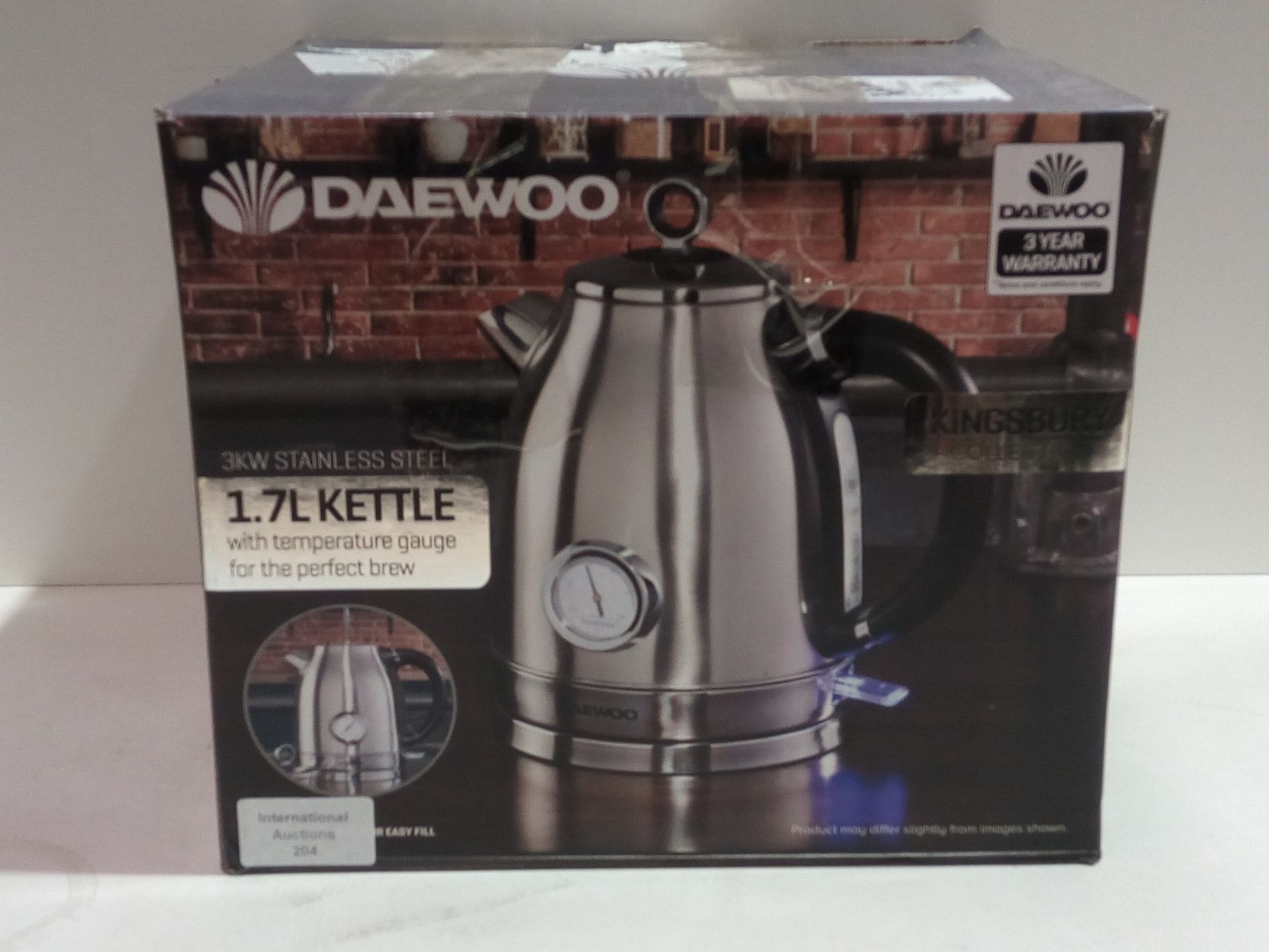 RRP £34.99 Daewoo SDA1747 Kingsbury 1.7L Stainless Steel Dial - Image 2 of 2