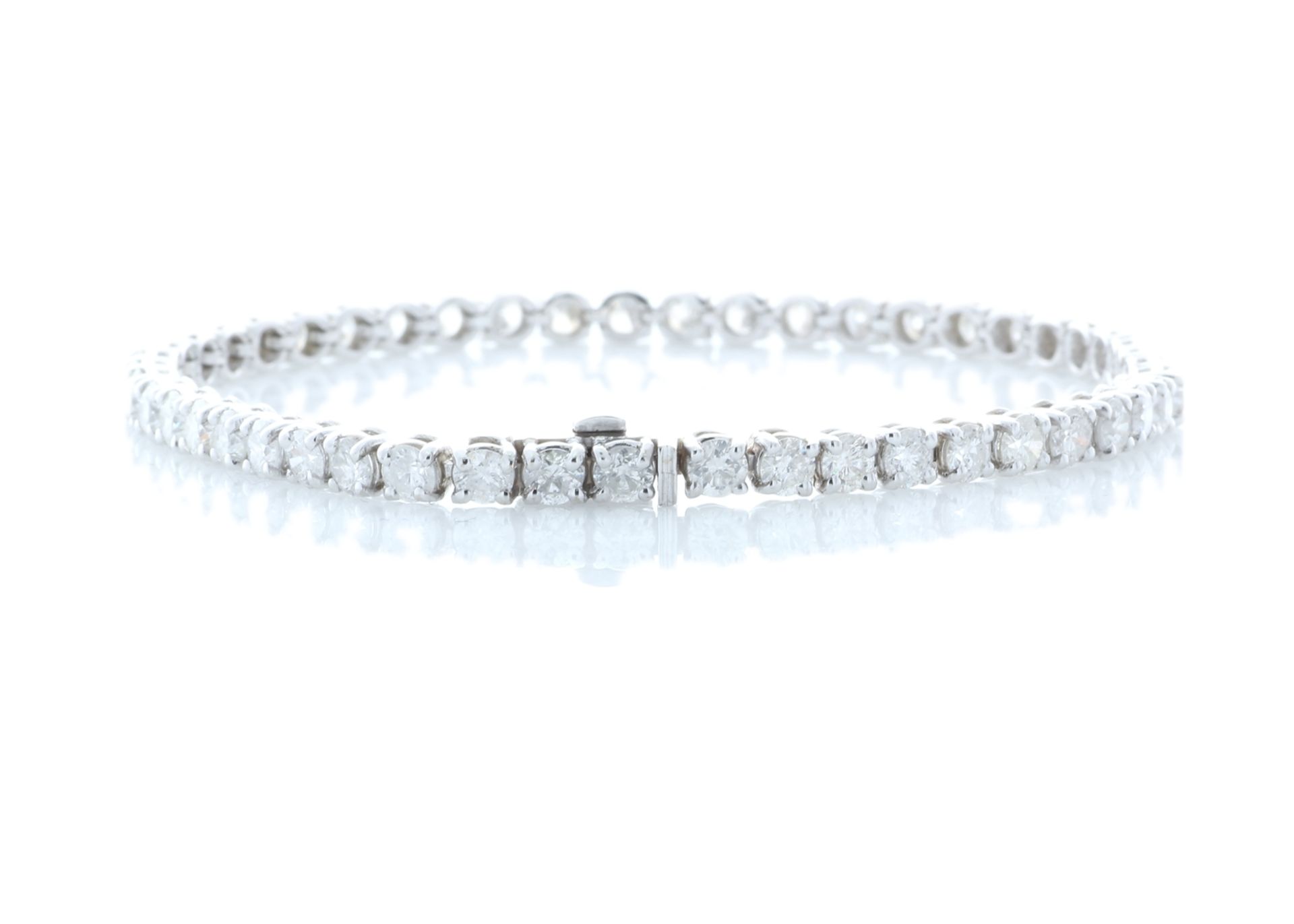 18ct White Gold Tennis Diamond Bracelet 7.67 Carats - Valued by GIE £39,995.00 - 18ct White Gold - Image 3 of 4