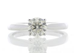 18ct White Gold Solitaire Diamond Ring 0.90 Carats - Valued by AGI £7,699.00 - A stunning natural