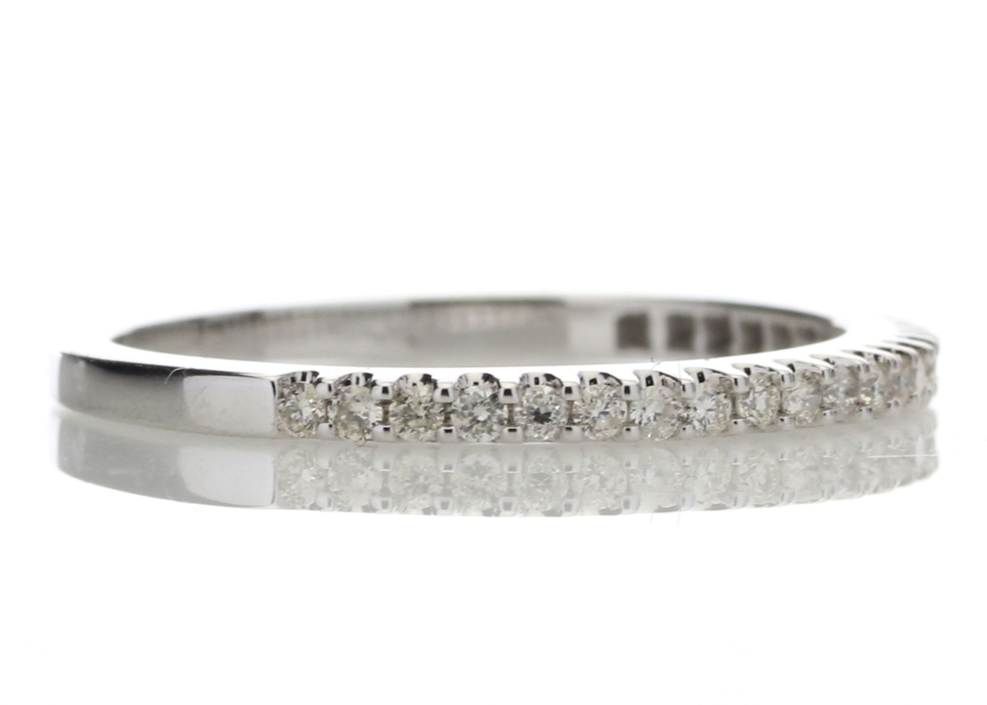 9ct White Gold Diamond Half Eternity Ring 0.25 Carats - Valued by GIE £2,745.00 - 9ct White Gold - Image 4 of 5