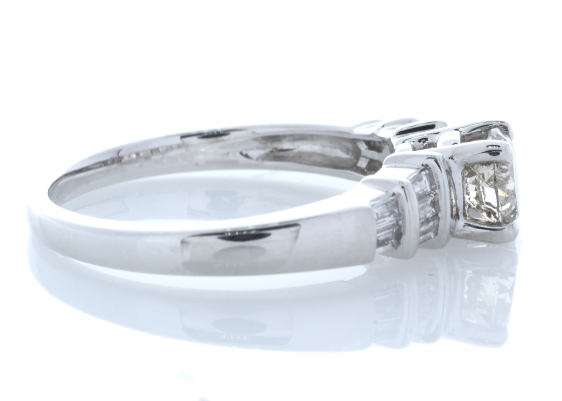 18ct White Gold Single Stone Prong Set With Stone Set Shoulders Diamond Ring 0.84 Carats - Valued by - Image 4 of 5